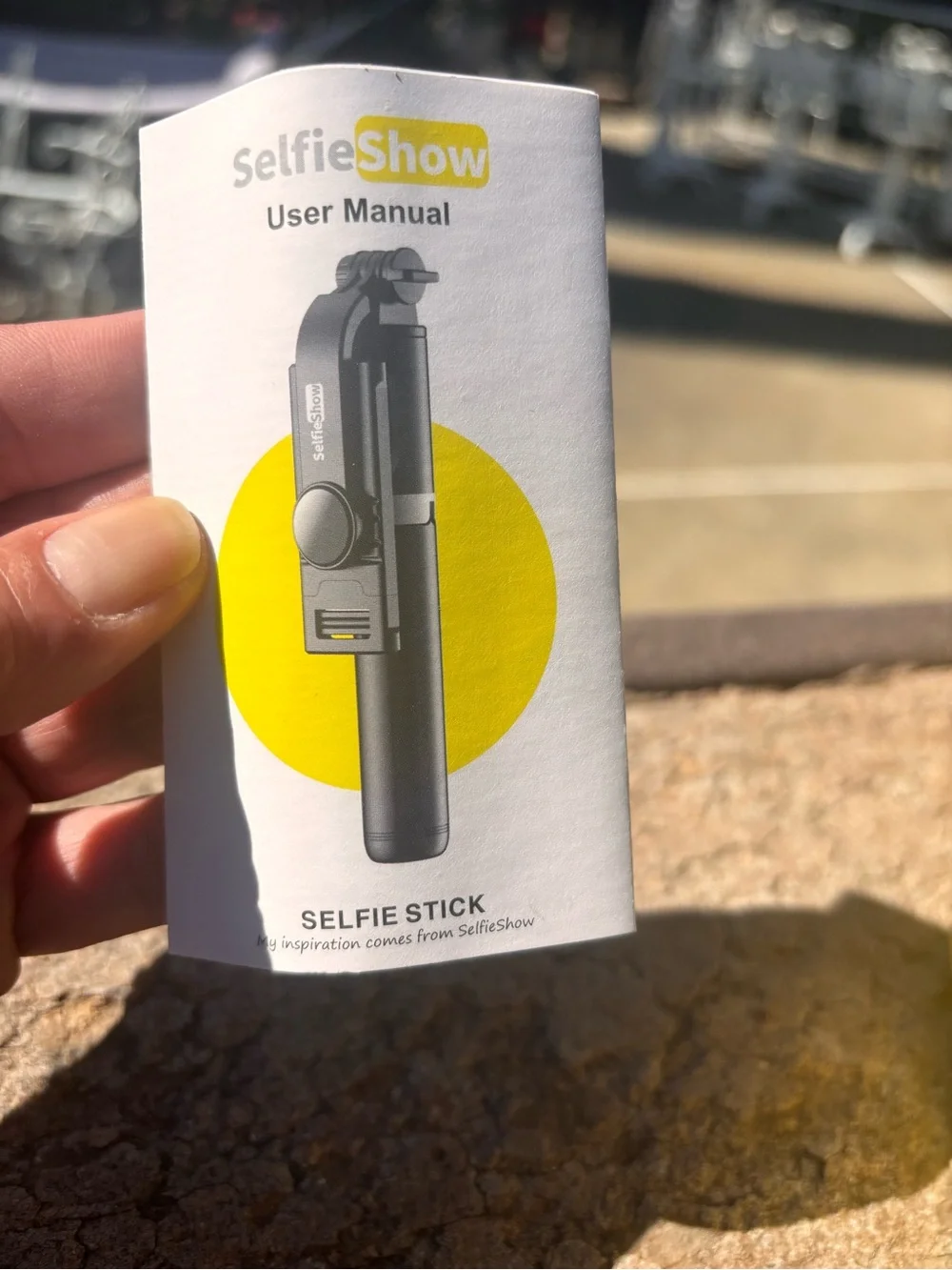 SelfieShow Yellow Selfie Stick Tripod – Compact Phone Mount